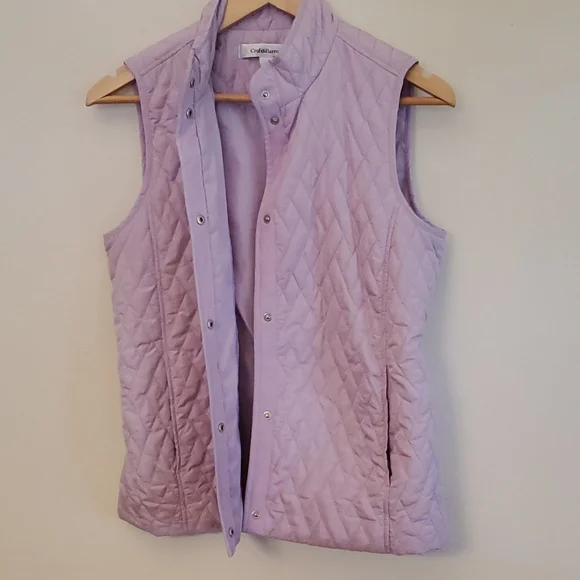 Croft & Barrow light purple quilted vest - Picture 3 of 6